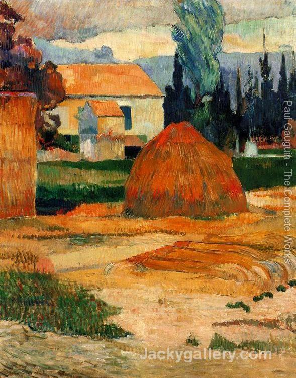 Haystack Near Arles by Paul Gauguin paintings reproduction